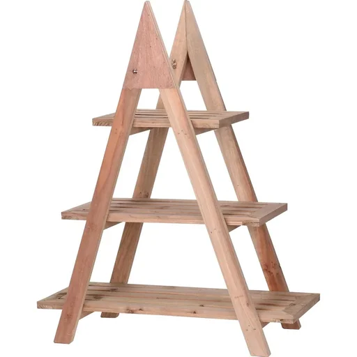 "Ambiance plant shelf - wood - 3 levels - triangle image"