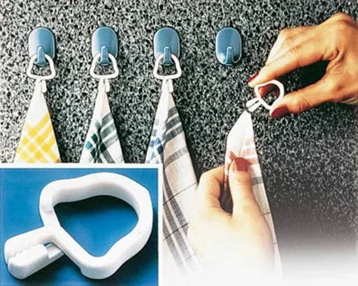"Hanging clips, 15 pieces, white image"