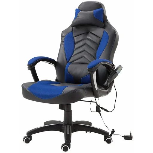 "Office Chair Ergonomic Massage Chair Gaming Chair Blue image"