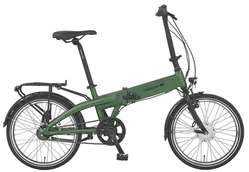"Unisex E-Bike City, 20 inches, frame size 30 cm, 7-speed hub gear, matte green, URBANICER 22.ESU.10 image"