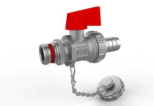 "KFE ball valve 1/2" with hose nozzle image"