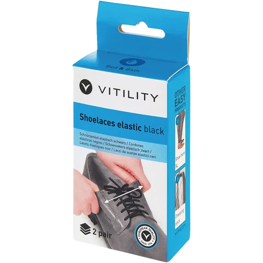 "Elastic shoelaces 60.0 cm Black image"