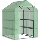 Plastic greenhouse greenhouse with flower shelf cold frame tomato house plant house for garden, made of steel tube and