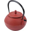 Cast iron tea kettle - 1250 ml - red