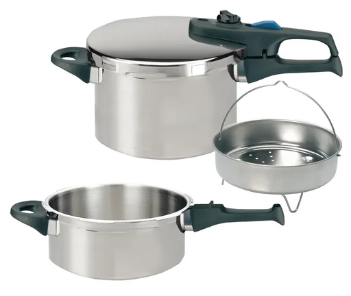"Pressure cooker set 'Praktika Plus XL', 5-piece, stainless steel, induction image"