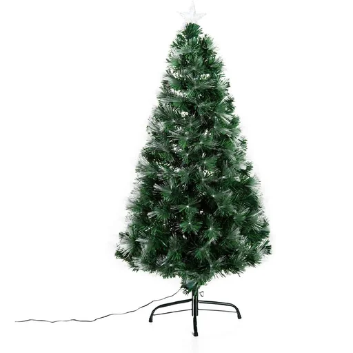 "Christmas tree 120cm with stand fiberglass 7 colors green image"