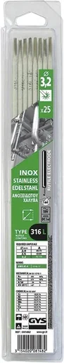 "Stainless steel electrodes 316L, 3.2 x 350 mm, 25 pieces image"