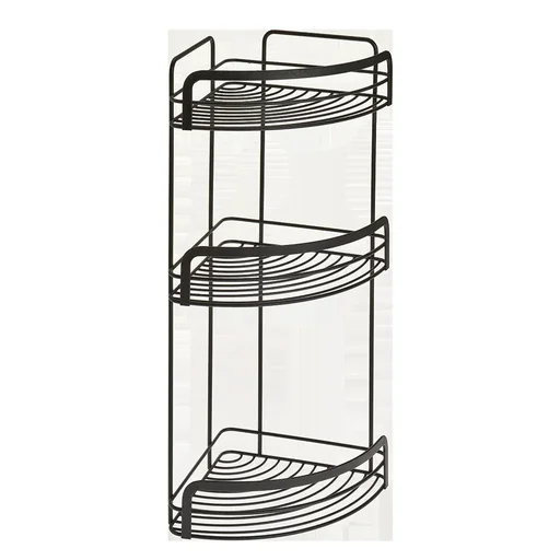 "Corner shelf "Origin Lava", 3 levels, black, matt, 20 x 20 x 48 cm image"