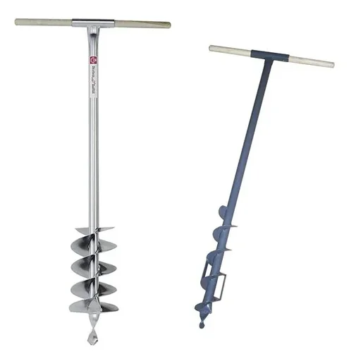 "Earth auger, 70 mm Ø with wooden handle image"