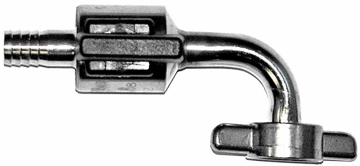 Stopcock, stop tap beer - bent, stainless steel, size: 10 mm