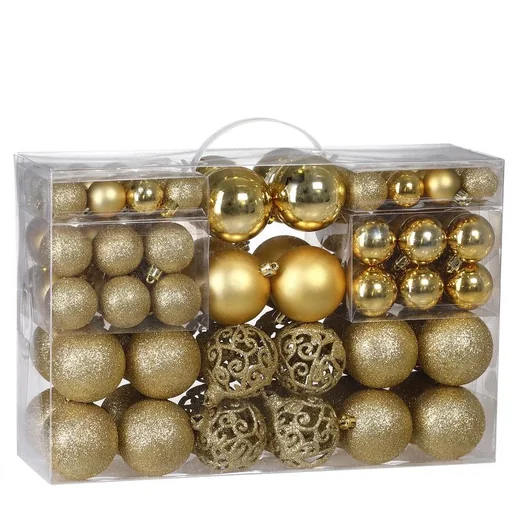"Christmas balls - Christmas tree decorations - gold 100 pieces image"