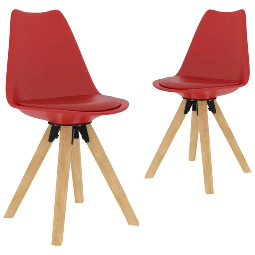 "Dining room chairs 2 in red image"