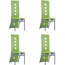 Dining room chairs 4-seater faux leather green