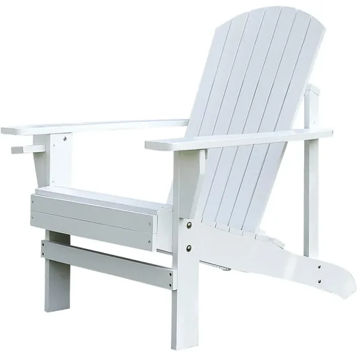 "Garden chair with cup holder white image"