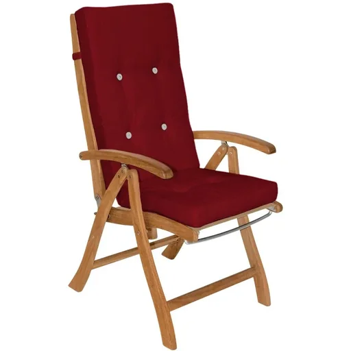 "Garden cushions high-back chair - 6 pieces - RED image"