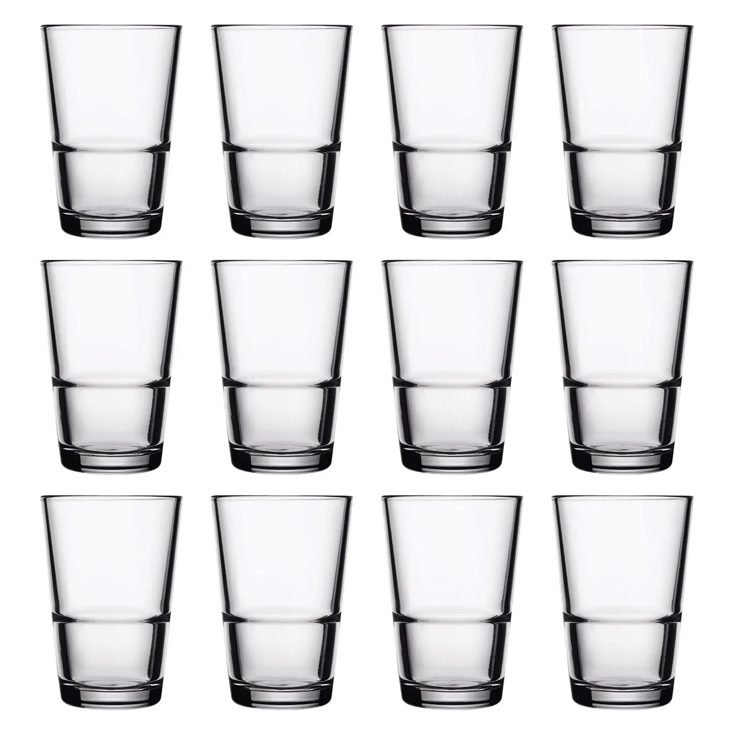 "Drinking glasses, Water glasses set of 12 - Grande-S, 190ml image"