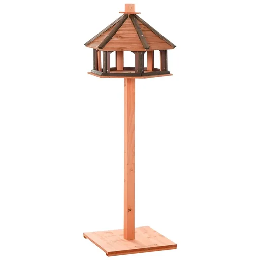 "Birdhouse wooden bird villa feeding house bird stand bird table birdhouse play stand with waterproof roof for the image"
