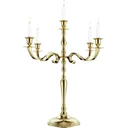 Candle holder gold shiny aluminum 40cm 5-arm candelabra