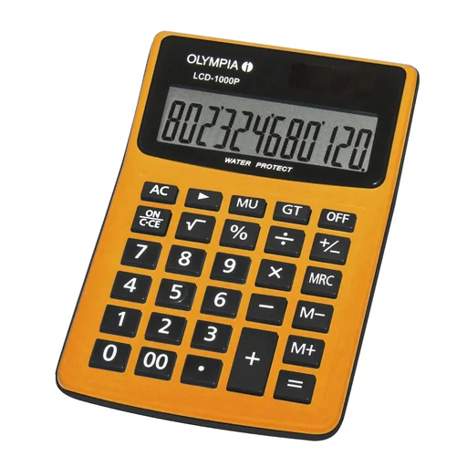 "Desktop calculator with dust and splash protection image"