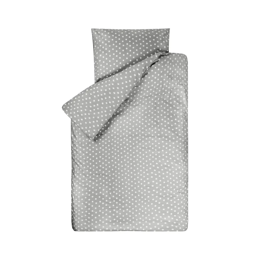 "Bink childrens Bedding stars gray 100 x 135 image"