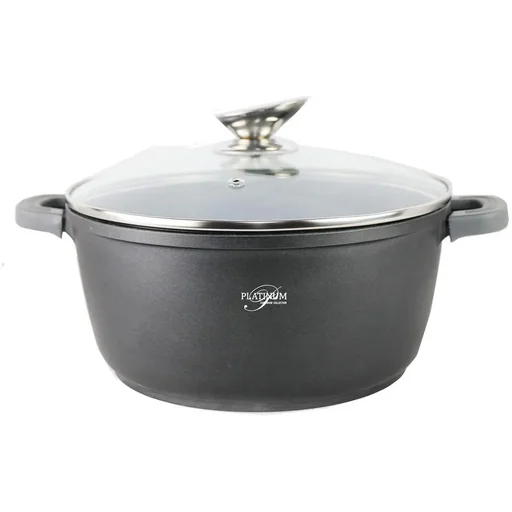 "Saucepan/Casserole - with lid - 28 cm - Black image"