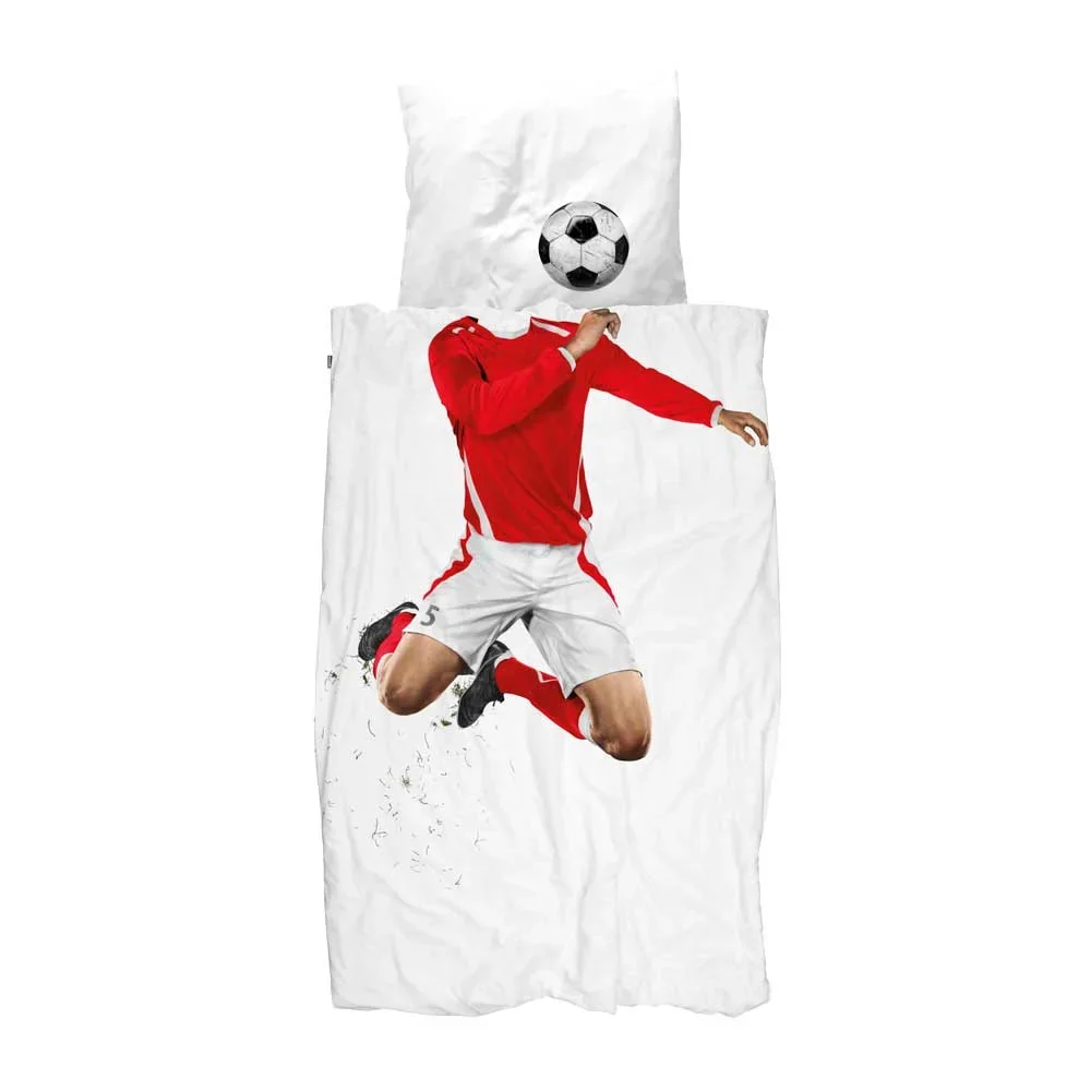 "Snurk Bedding footballer red 135 x 200 image"