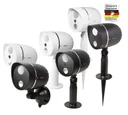HD outdoor camera with LED light and motion detection - black