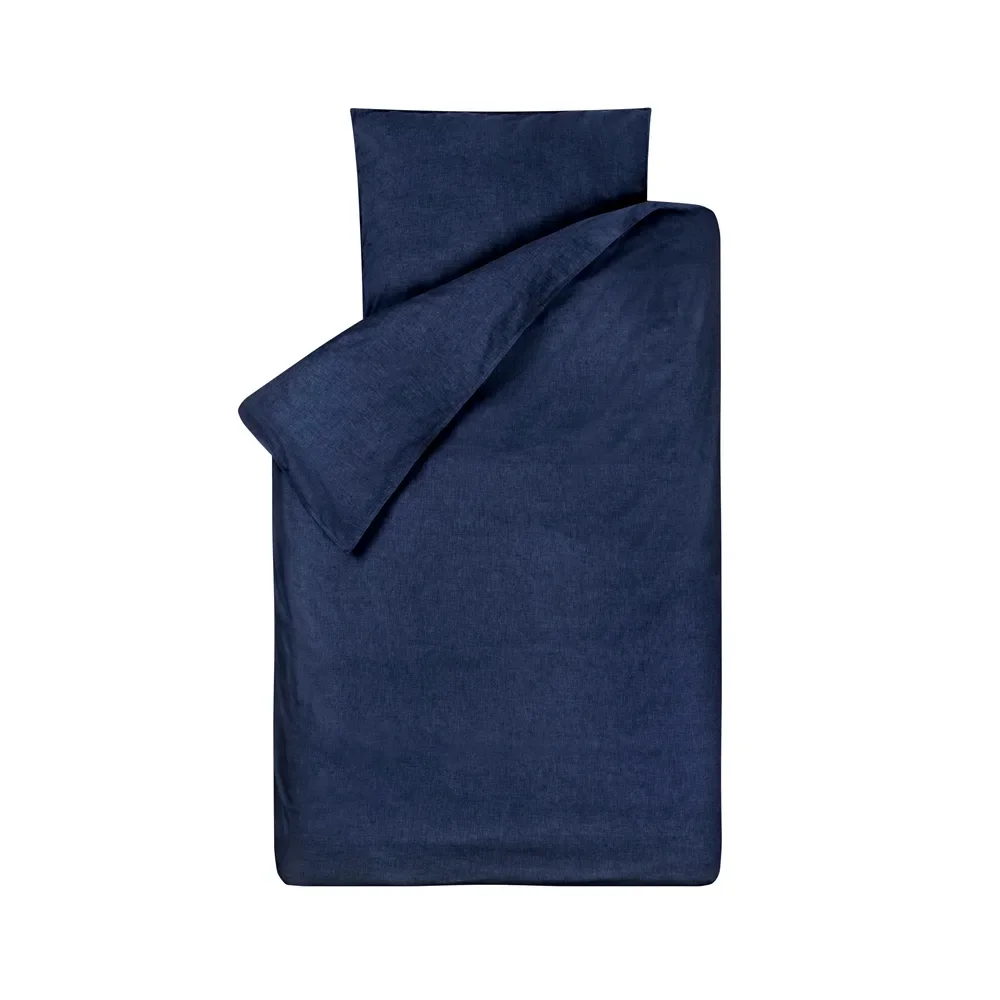"Bink Childrens Bedding Bo Uni Jeansblau 100 x 135 image"
