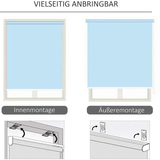 "Vertical awning with hand crank cream white image"