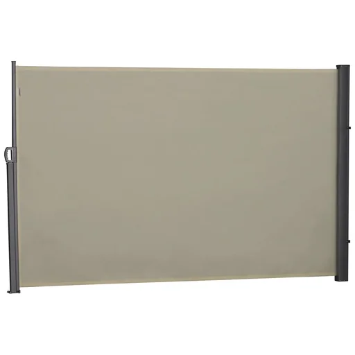"Side awning, privacy and sun protection, side roller blind, polyester, beige, 3 x 2 m image"