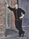 Trousers, color black/red, size 58