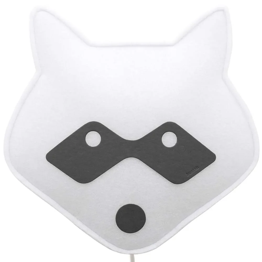 "Buokids soft wall lamp raccoon black image"
