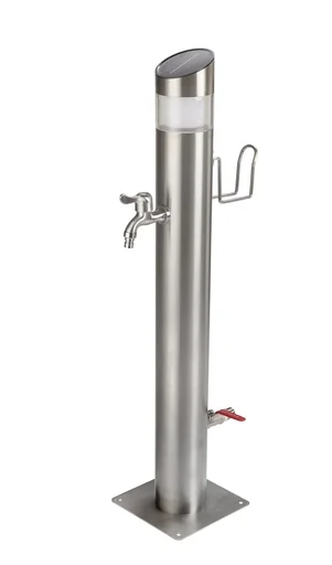 "Stainless steel water column + solar stainless steel light image"