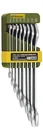 Double open-end wrench set from 6 x 7 to 20 x 22 mm (8 pieces)