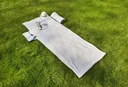 Deck chair towel, size 200x80cm, color light gray