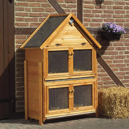 "Small animal stable "Susi" pitched roof with extension image"