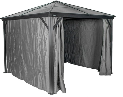"Curtain Set for Verona 1014 Dark Gray – Polyester Side Curtains image"