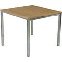Table DENVER, 90x90cm, brushed stainless steel 304 / teak FSC 100%