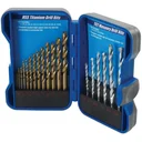 19-piece titanium-coated HSS drill bit set and TCT concrete drill bit set 1-9 mm