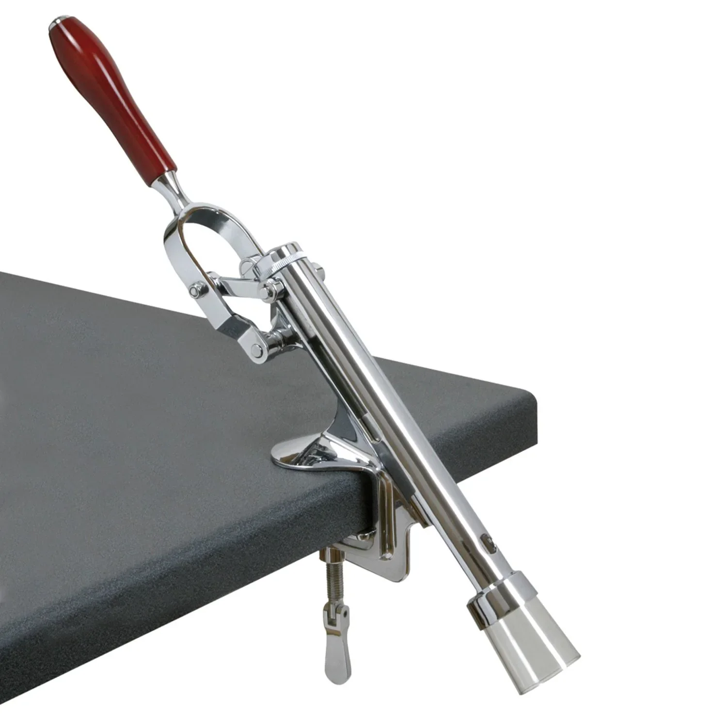 "Professional Wine bottle opener, Table mount wine opener - Catering corkscrew, interchangeable spindle image"