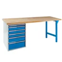 Workbench 2000 with drawer box, 6 drawers