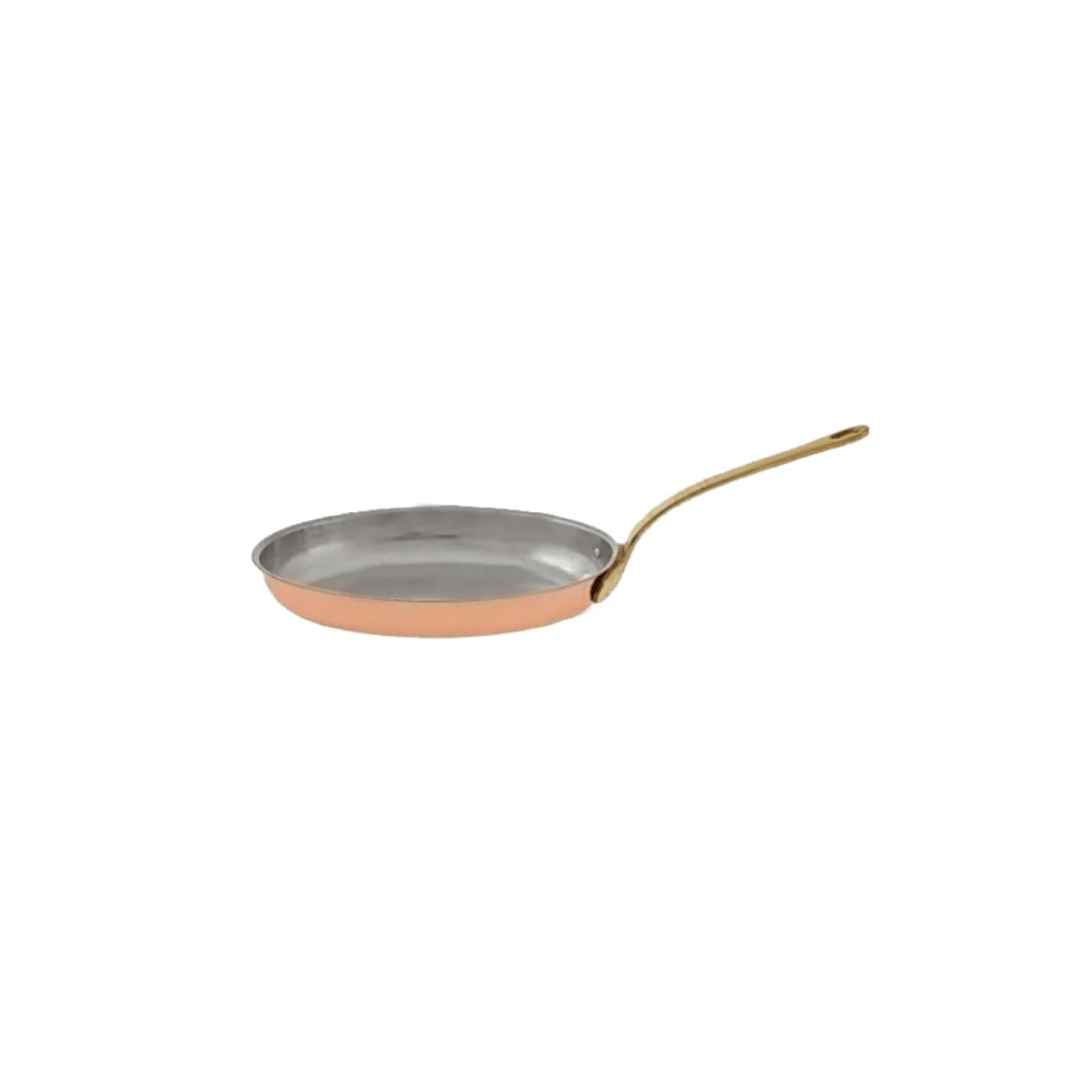 "Copper pan, copper frying pan, copper frypan - small oval image"