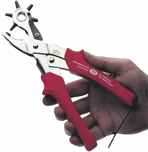 "Revolver hole punch with lever action image"