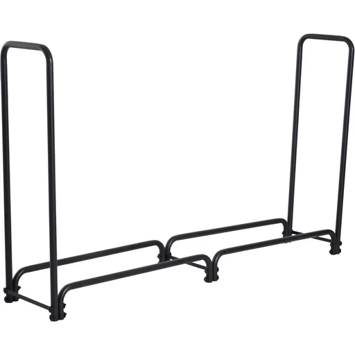 "Firewood rack, firewood rack, metal storage, load capacity 300 kg, black, 200 x 39 x 120 cm image"
