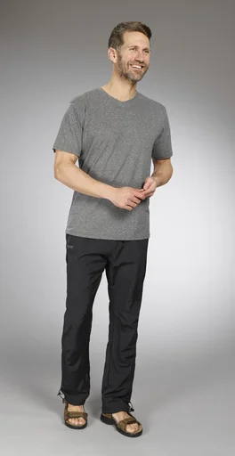 "V-neck shirt, anthracite/melange, size M image"