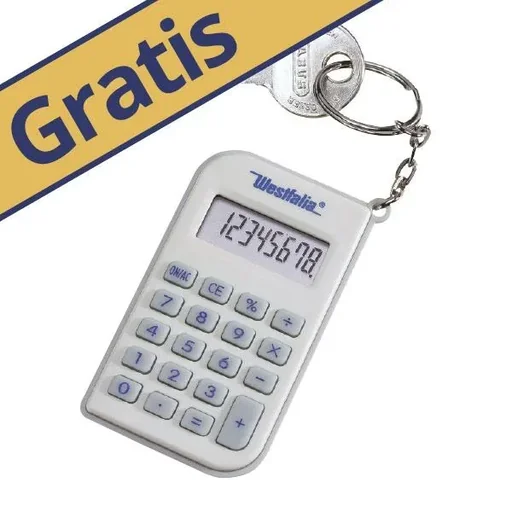 "Calculator with key ring image"