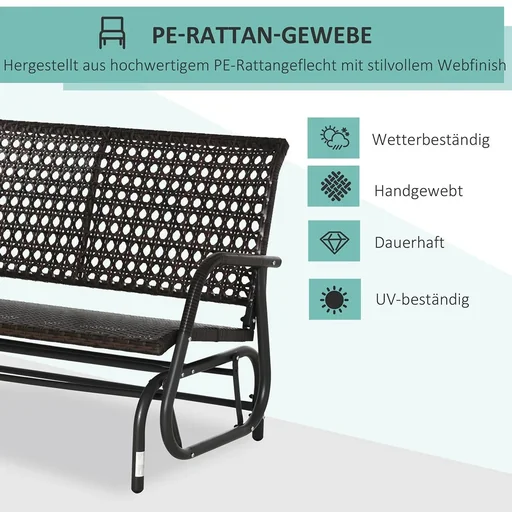 "5-piece garden furniture set made of PE rattan image"