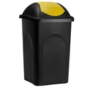 Waste bin black/yellow 60 liters