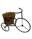 Black plant stand in bicycle design