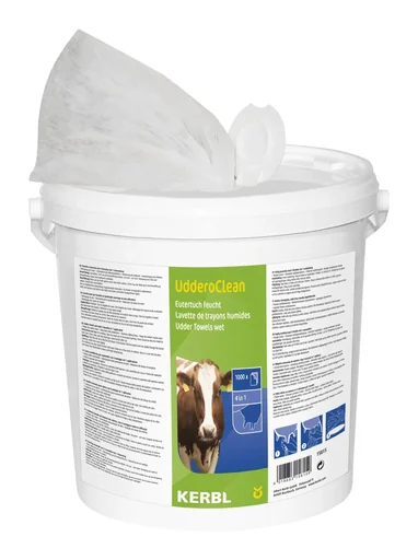 "Udder wipe UdderoClean moist, in a bucket - 1000 sheets image"